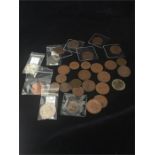A Quantity of Australian coins, most V/F or better, pennies, half pennies and three 50 cent coins.