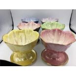 Set of six Mailing Lustre ware coups