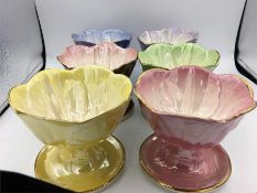 Set of six Mailing Lustre ware coups