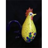 A glass chicken