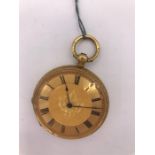 An 18ct gold pocket watch Total weight 41.3g)