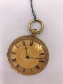 An 18ct gold pocket watch Total weight 41.3g)