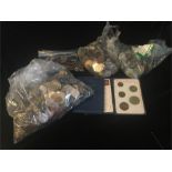 Over Five kilos of coins, pre decimal pennies, sets, other British and Foreign coins