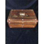 A Mother of Pearl inlaid box