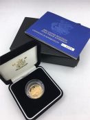 2005 Gold proof sovereign