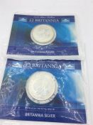 2004 and 2002 Britannia silver proof coins