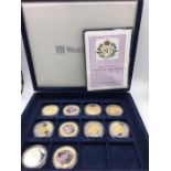 Royal Mint Queen's 80th Birthday silver coin collection