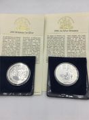 2005 and 2006 1oz silver Britannia proof coins