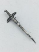 A Royal Hungary silver sword 1932-45 Tie pin