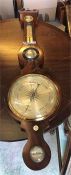 An early Victorian mahogany Wheel Barometer by Carughi of London with 27 cm silvered dial engraved