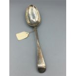 A silver spoon, hallmarked Edinburgh 1780