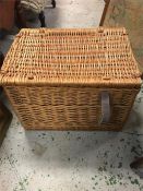 A wicker hamper