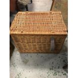 A wicker hamper