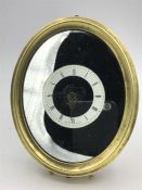 A 19tch Century French Brass and mirror sided table clock with pocket watch movement, in need of