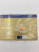 2002 1/2 sovereign coin