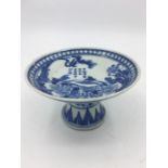A Chinese Blue and White footed bowl