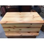 A pine blanket box