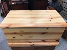 A pine blanket box