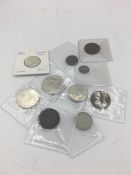 A quantity of Canadian coins including 1949 silver 25 cent uncirculated, 1904 silver 5 cent, 1907,