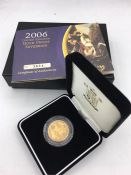 A 2006 gold proof sovereign