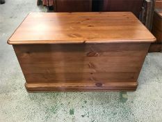 A pine blanket box