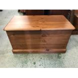 A pine blanket box