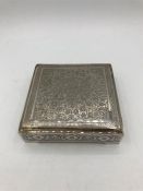 A hallmarked silver cigarette box