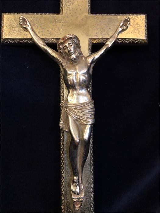 A brass crucifix,