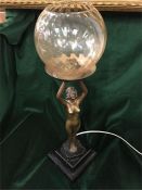 An Art Deco lamp