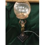 An Art Deco lamp