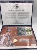 2003 gold sovereign presented in a Coronation Jubilee cover