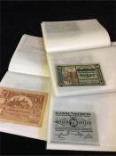 Three albums of Austrian emergency currency 1919-1921
