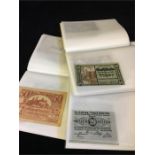 Three albums of Austrian emergency currency 1919-1921