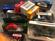 A selection of die cast vehicles.