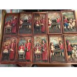 A set of twelve wall plaques, originally from a pub