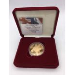 A Gold proof commemorative crown (22ct) 'Entente Cordiale'