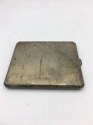 A silver cigarette case, hallmarked Birmingham 1938 and dedicated to Lieut JM Scott RAMC