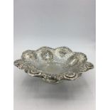 An Edwardian silver, footed bowl, makers mark JD & S for James Dixon & Sons. Sheffield 1906 105g