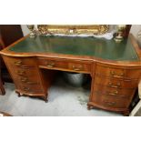 A modern leather topped desk