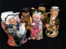 A selection of Toby Jugs by various makers to include Roy Kirkham, A J Woods, Tony Wood and Melba