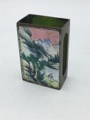 A 19th Century Chinese enamel matchbox cover