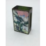 A 19th Century Chinese enamel matchbox cover