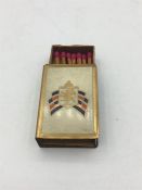 World war two, British war relief society, match box holder with matches.