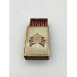 World war two, British war relief society, match box holder with matches.