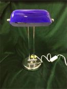 A Blue desk lamp