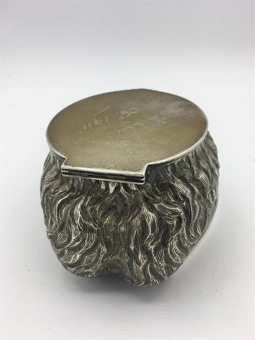 A silver mounted hoof, hallmarked, and engraved Zulu 1911. - Image 3 of 3