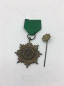 Ostvolk medal, bronze without swords, and lapel pin