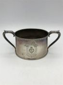 A Cunard Lines silver plate sugar bowl (Elkington)