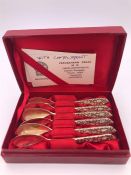 A Boxed set of six Indonesian silver teaspoons