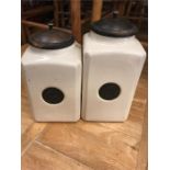 A Pair of Vintage style Kitchen storage jars